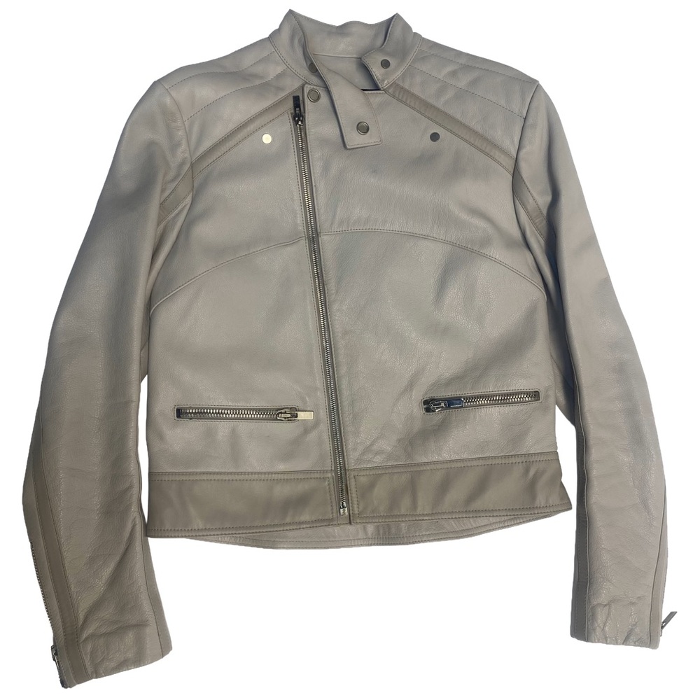 Balenciaga Gray Leather Jacket